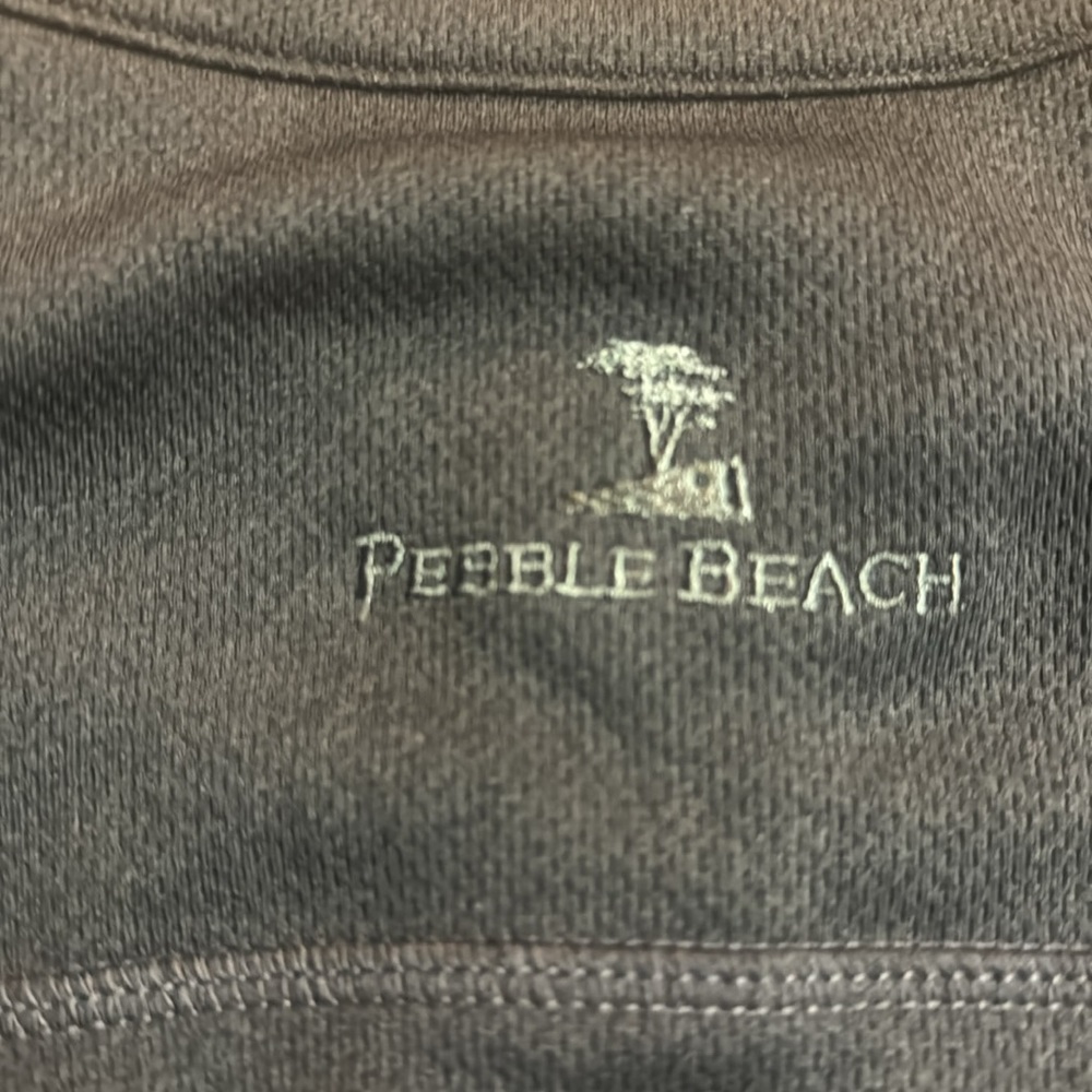 Men’s XXL Pebble Beach 1/4 zip performance long sleeve shirt - golf shirt - Picture 4 of 4